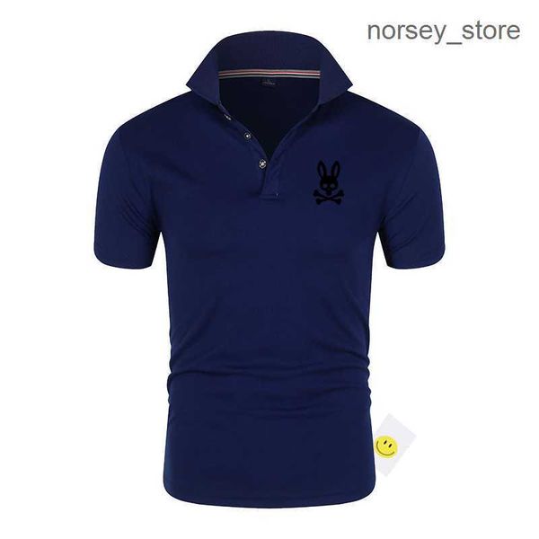 

summer new golf fashion ghost rabbit print men's polo shirt short sleeve psycho bunny t-shirt cortez qvgu, White;black