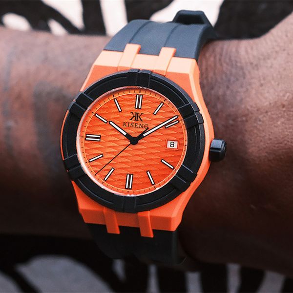 

brand maurxxx lacrxxx aikxx tixx mens watch rubber strap waterproof multifunctional automatic designer movement watches watchwrist montre, Slivery;black
