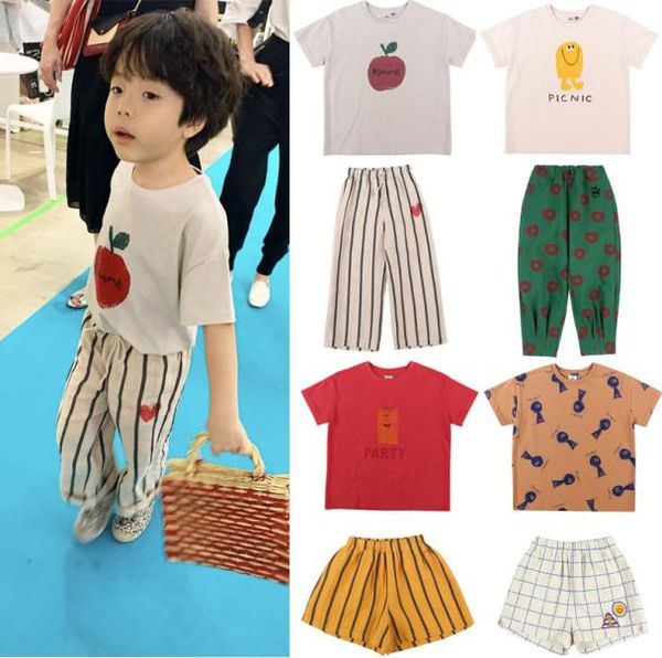 

2020 jelly brand new summer kids t shrits for boys girls cute fashion print short sleeve t shirts baby child cotton tees 10064288167, Blue