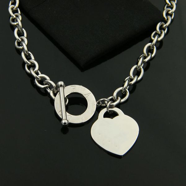 

chains for men necklace designer womens necklace heart necklace clover necklace t necklace 18k gold plated gift gold necklace designer jewel, Silver