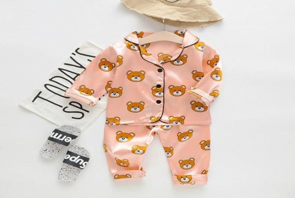 

baby pyjamas sets summer autumn children cartoon pajamas for girls boys sleepwear shortsleeved suit longsleeved cotton nightwear4868362, Blue;red