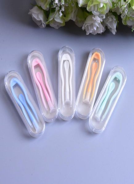 

new multicolor contact lenses tweezers and suction stick for special clamps tool contact lens inserter remover2303196
