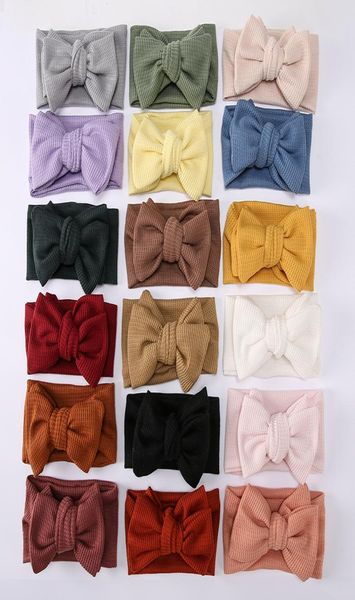 

2021 newborn waffle bows headbands bowknot baby headband newborn elastic bow headwear kids gifts girl hair accessories6498804, Slivery;white