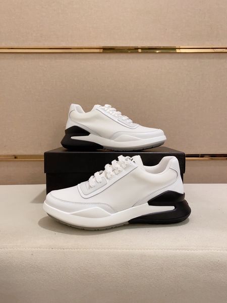 

perfect 2023s s brand casual shoes men brushed leather sneaker shoes white black technical rubber re-nylon runner sports discount casual wal