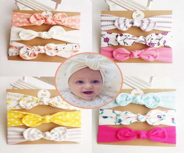 

sell 8 style baby girl unicorn ins headband hair accessories knot bows bunny band birthday gift flowers geometric print 3pcsl9516631, Slivery;white