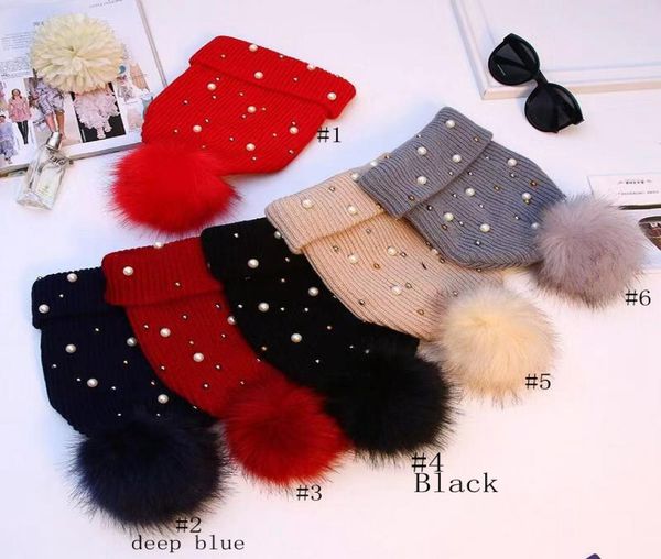 

peal knit hat fashion knitted hats with beads thick warm winter cap soft stretch pom poms beanies women039s skullies caps gga296504883, Yellow