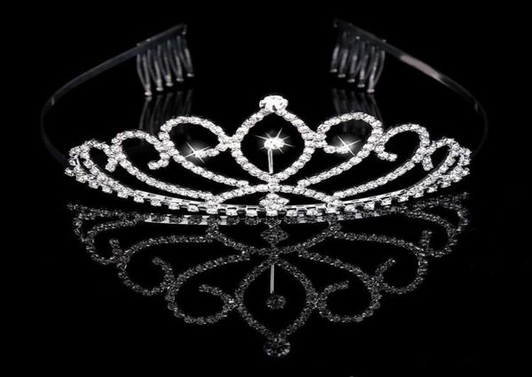 

bridal tiaras crowns with rhinestones bridal jewelry pageant 2019 evening prom party performance pageant crystal wedding tiaras ac1907210, Silver