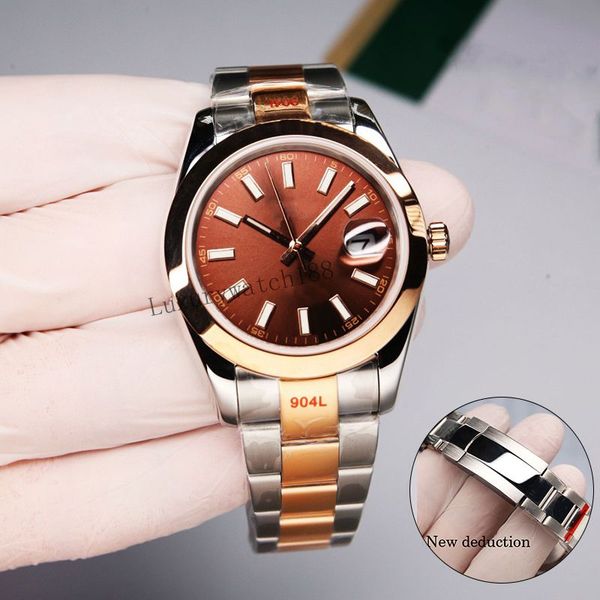 

watch for mens watch designer movement watches luxury automatic watch size 41mm waterproof sapphire glass luminescent wristwatches orologio., Slivery;brown