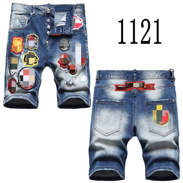 

mens jeans shorts dsquare mens luxury designer denim jeans d2 men jeans dsquare embroidery middle-half pants fashion holes shorts mens cloth, Blue