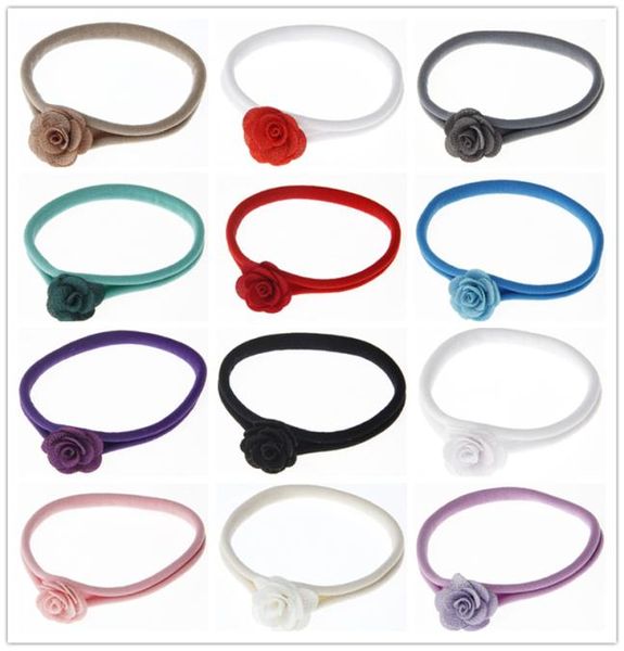 

baby elastic nylon headbands braided flower kids girls hairbands children hair accessories princess headwear headdress kha171032169, Slivery;white