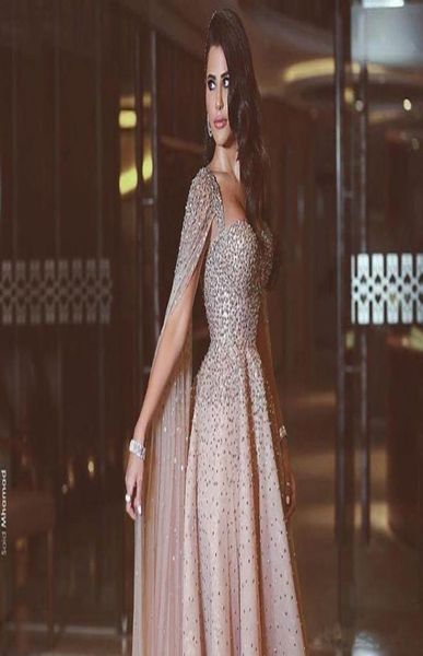 

luxury blush pink prom dresses a line spaghetti straps beaded crystals floral applique wateau train rhinestone formal evening part7956845, Black