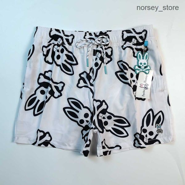 

skull rabbit summer loose elastic shorts men's quick drying printed surfing pants beachwear sports casual psycho bunny cortez 7ey0, White;black