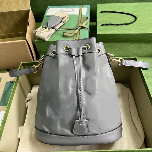 

bucket bag black grey luxury designer crossbody shoulder bags handbag women's fashion leather handbags handbag wholesale removable shou