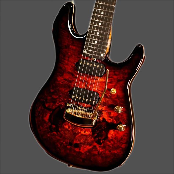 

music man jason richardson 7-string cutlass rorschach red #gg79u electric guitar