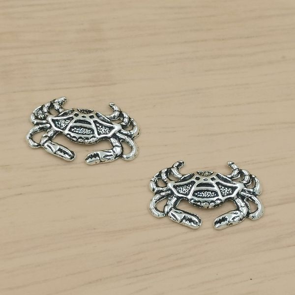 

150pcs crab charms pendants antique silver craft supplies for jewelry making tibetan accessories, Bronze;silver