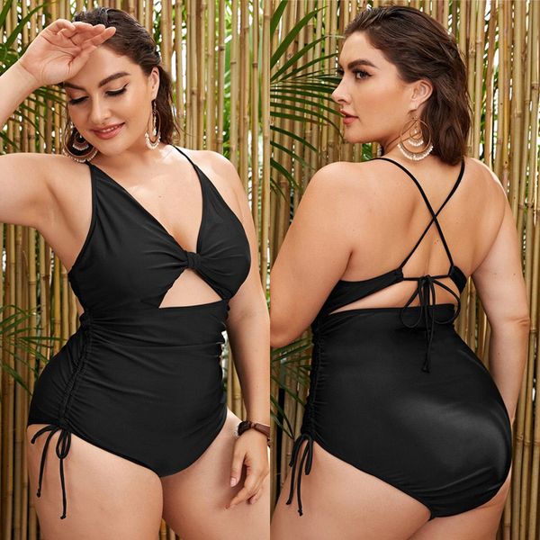 

factory wholesale summer designer swimwear women plus size one piece swimsuit cover up butterfly bow bikini swimwear fat bath wear l-4xl, White;black