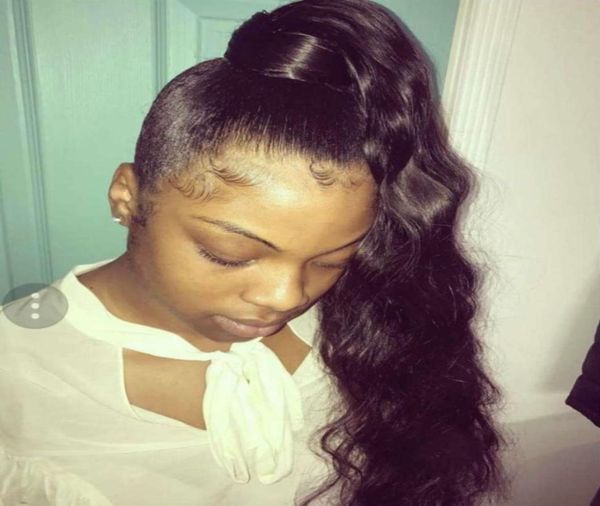 

wet wavy ponytail human hair for black women clip in wavy curly drawstring ponytail natural black hair extension clip in 1b color7595817