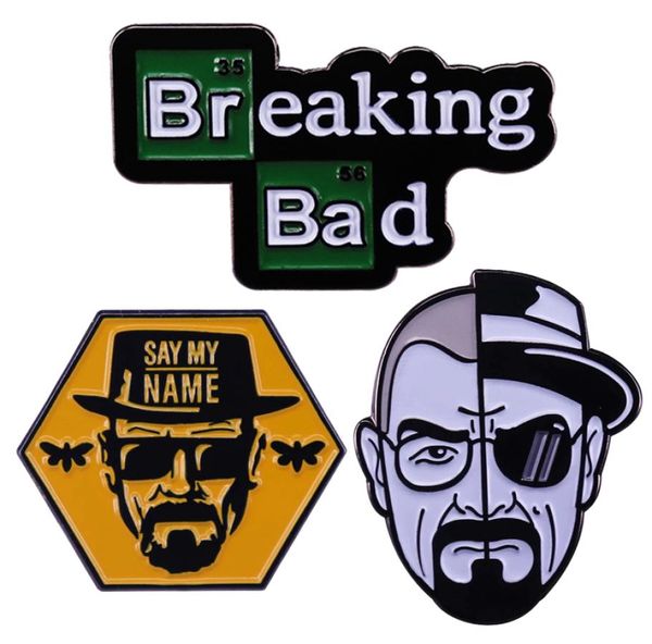 

breaking bad walter white heisenberg brooch enamel pin brooches metal badges lapel pins denim jacket jewelry accessories gifts5372766, Blue