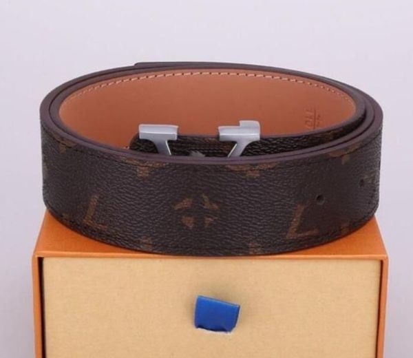 

designer letter buckle high-end belt luxury men's leather smooth buckles trouser belts brand leisure women's waistband business de, Black;brown