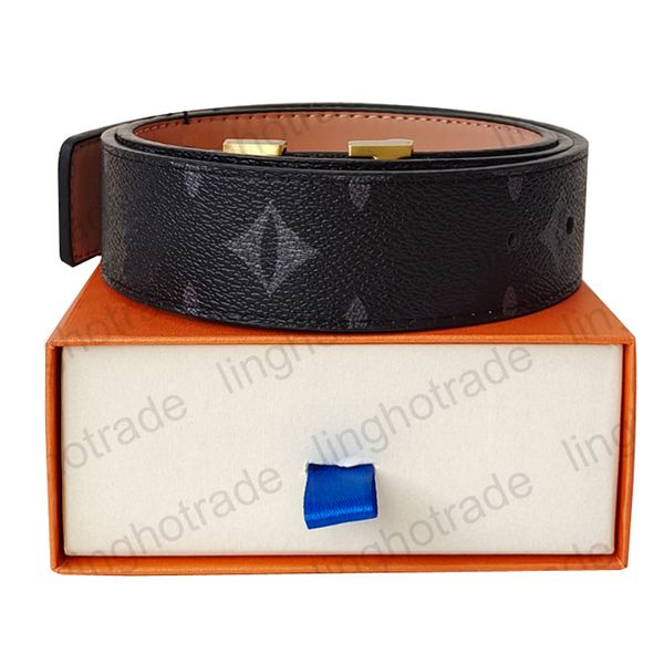 

designer belt men women belt fashion belts gold silver black buckle real leather classical strap ceinture 3.8cm width option box packing, Black;brown