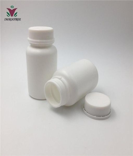 

50pcs 100ml 100cc hdpe white refillable vitamin capsules bottles with tamper proof caps5018834