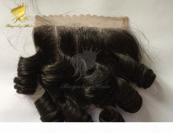 

1016inch brazilian human hair egg curl lace closure bleached knots 4x4 bouncy curly closure bleached knots6354523, Black;brown