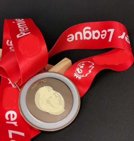 

201920 p league gold medal barclays soccer alloy crafts with red p league ribbons diameter 55mm new as collections or gifts8221757