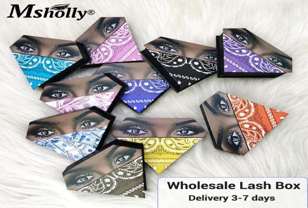 

msholly whole 1020304050100 pcs 25mm 3d mink lashes boxes packaging without logo makeup set eyelashes case pack5780233