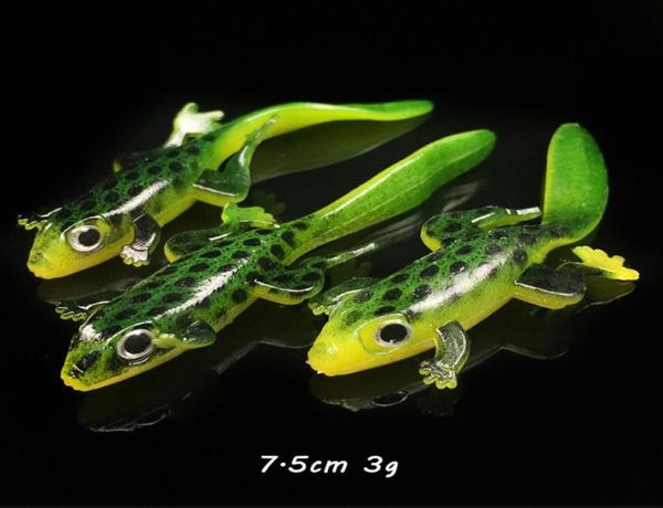 

75cm 3g elliot frog soft baits lures silicone fishing gear 20 pieces lot sh89397516