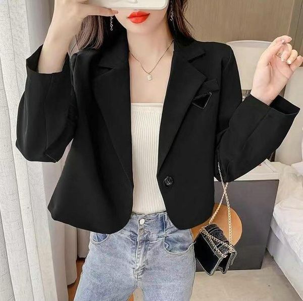 

new autumn womens one button small suit jacket women outerwear women's sports jackets ol coatover coat spring outwear clothing 001, Black;brown