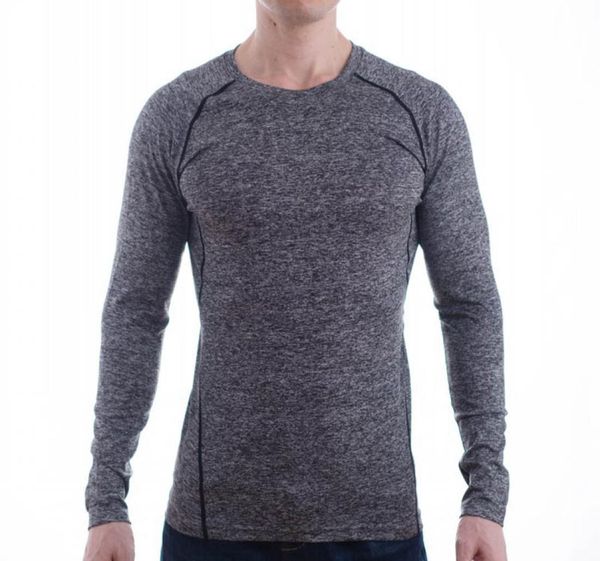 

autumn and winter outdoor sports men longsleeved sports fastdrying tight fitness clothes sports tshirts5109759