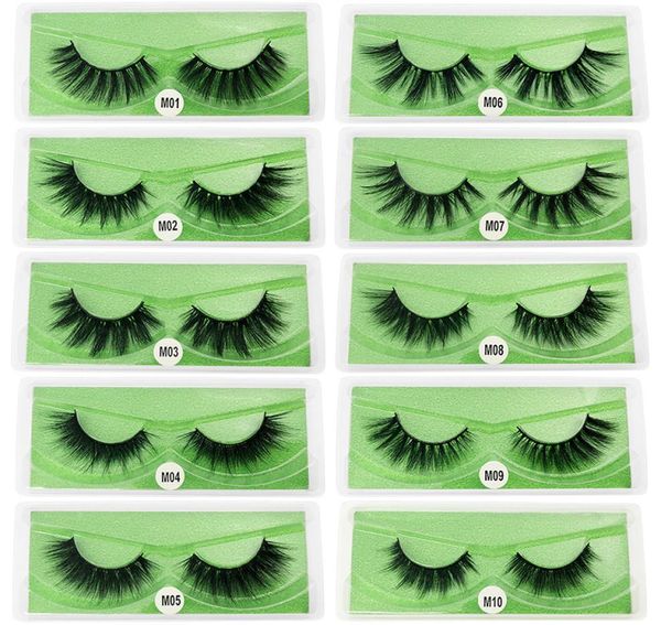 

m series eyelashes natural long 3d mink lashes hand made false eyelashes full strip lashes makeup fake eyelashes 70 pairs dhl8319080