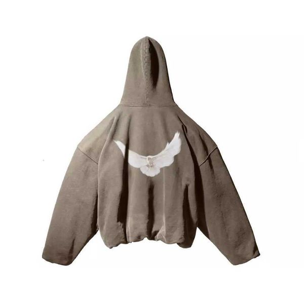 

22fw paris dove print collaborate oversize hoodie autumn winter skateboard hoody streetwear pullover hooded sweatshirt, Black