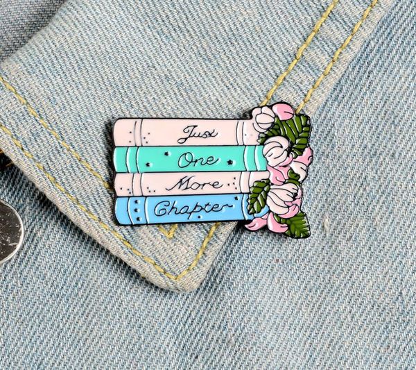 

flowers books enamel pin custom reading brooches backpack clothes lapel pin fun bookworm badge jewelry gift for kids friends9591755, Blue