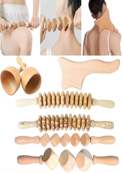 

wooden lymphatic drainage wood therapy massage tools maderoterapia colombiana anti cellulite roller 2207124151395