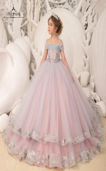 

2023 tulle ball gown toddler flower girl dresses layered ruffles piping purple little glitz girls pageant dress bc14832 gj03157915991, White;blue