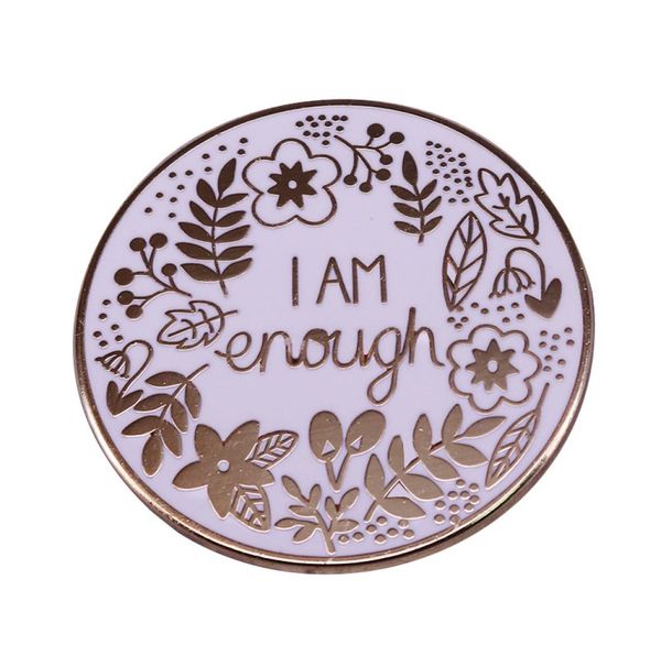

i am enough mental health awareness brooch pins enamel metal badges lapel pin brooches jackets jeans fashion jewelry accessories6229911, Blue