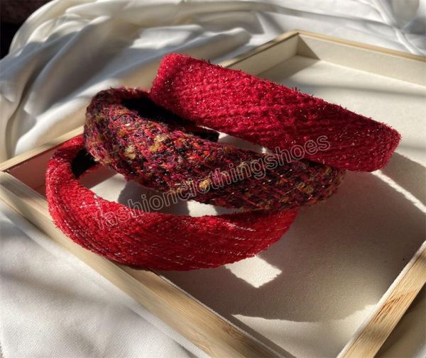 

winter warm woolen sponge headbands padded fashion hair accessories for women girls red hairbands hair hoop headwear5492423, Slivery;white