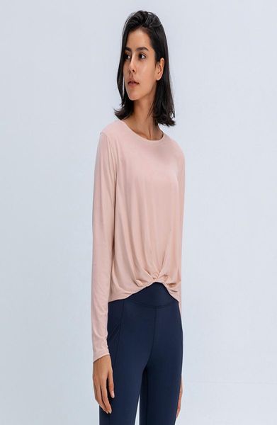 

womenport long sleeved gym flowing tee moisture wicking athletic nakedfeel fabric hem tshirt3735671