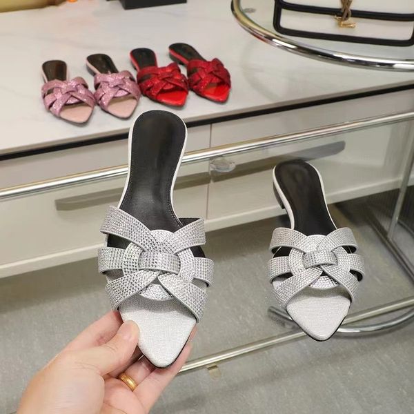 

luxury designer h-letter slippers beach classic flat women's summer lady cartoon big head leather l bath fashion shoes large size 35-41, Black
