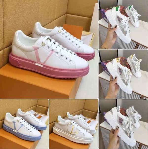 

time out sneaker printing casual shoes lace-up running trainers woman shoe men gym sneakers women travel leather fashion lady flat designer, Black