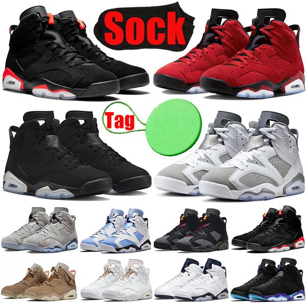 

toro bravo 6 6s jumpman men basketball shoes metallic silver unc georgetown carmine infrared midnight navy red oreo electric green sneakers