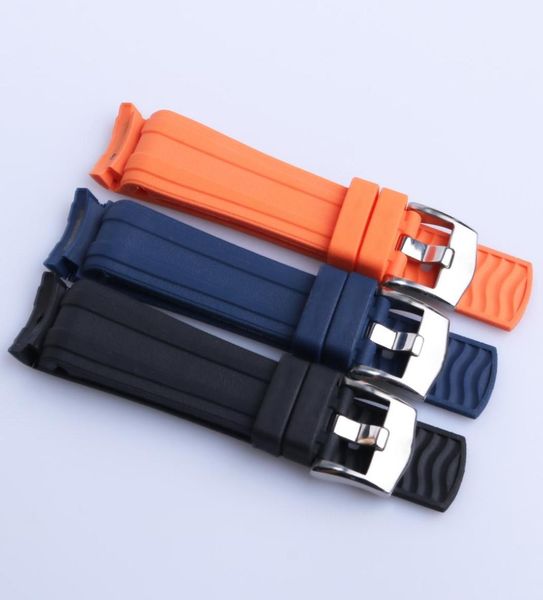 

20mm 22mm watch accessories band for omega blue black orange new seamaster cosmic ocean at series watch chain watch band mm silico6736281, Black;brown
