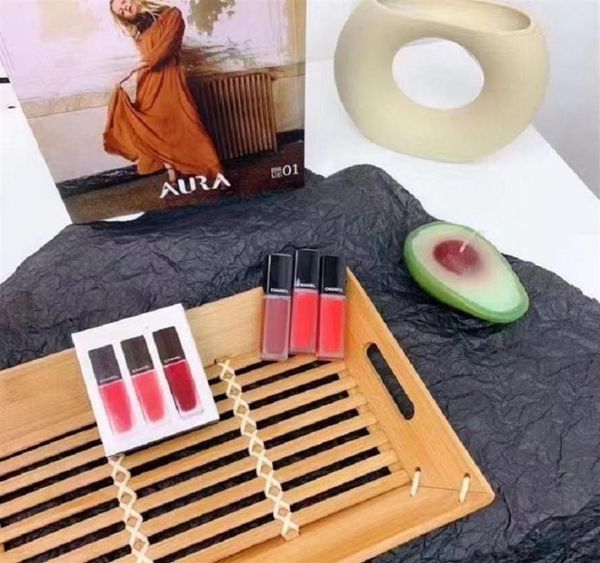

lips makeup gold lip gloss 3pcs set birthday limited edition holiday matte liquid lipstick valentine lipgloss kit239f3007087