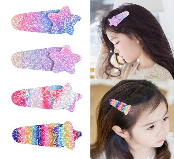 

8pcsset 25 inch print cute bb hair pins for girls boutique glitter hair clips barrettes headband hair accessories 9354426089, Slivery;white