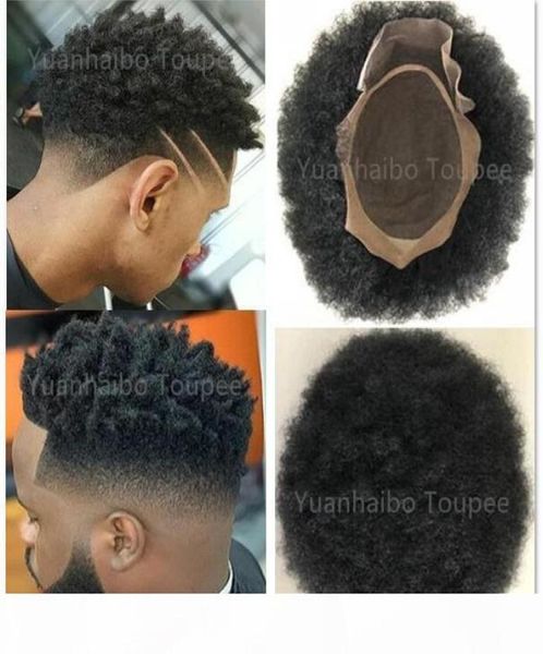 

afro curl human hair toupee black color short indian remy hair replacement mens wig hairpiece toupee for black men 1894088