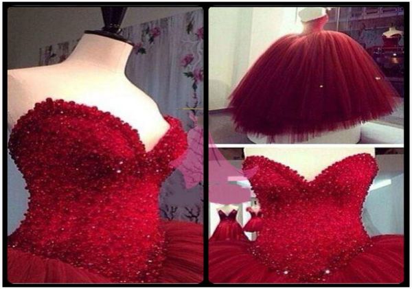 

latest 2018 burgundy quinceanera dresses sweetheart sleeveless ball gown tulle special occasion dresses glitter puffy dresses for 9636017, Blue;red