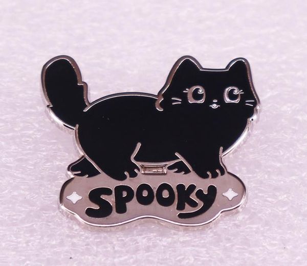 

kawaii spooky cat hard enamel pin cute cartoon animals cat badge brooch pins jewelry gift3544788, Blue