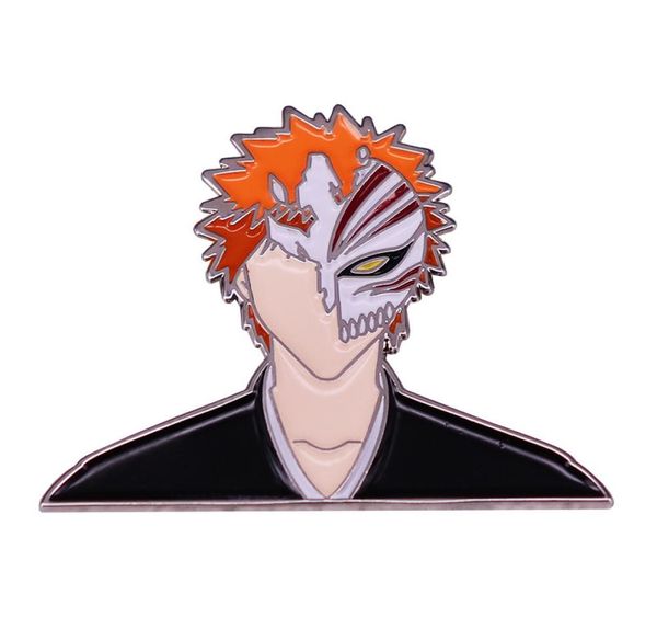 

bleach kurosaki ichigo enamel pin comic manga series anime character brooch badge for backpacks3954307, Blue