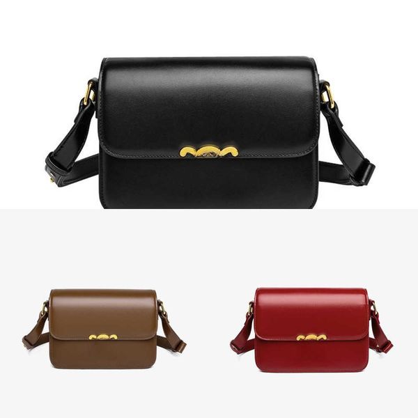 

triumph bag tofu bag small square bag autumn and winter new genuine leather one shoulder crossbody bag versatile wedding bag